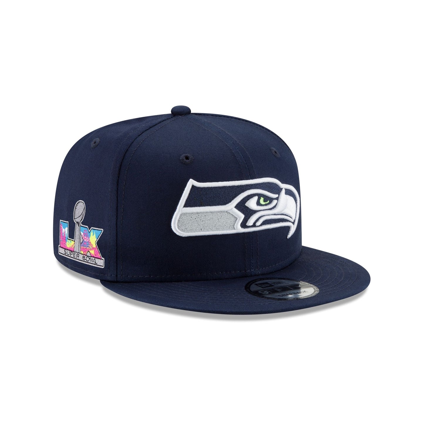 Seattle Seahawks Super Bowl LX Participation Sidepatch 9FIFTY Snapback Hat