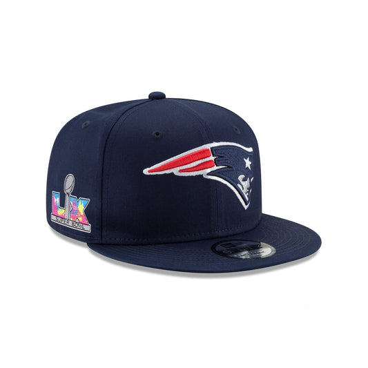 New England Patriots Super Bowl LX Participation Sidepatch 9FIFTY Snapback Hat