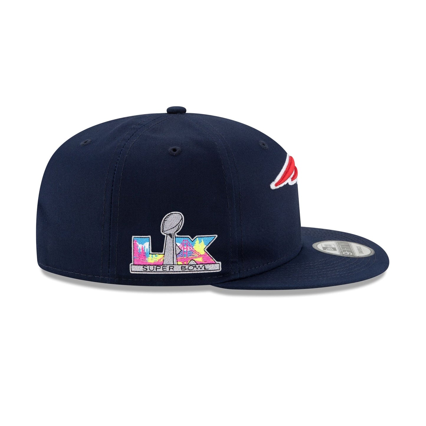 New England Patriots Super Bowl LX Participation Sidepatch 9FIFTY Snapback Hat