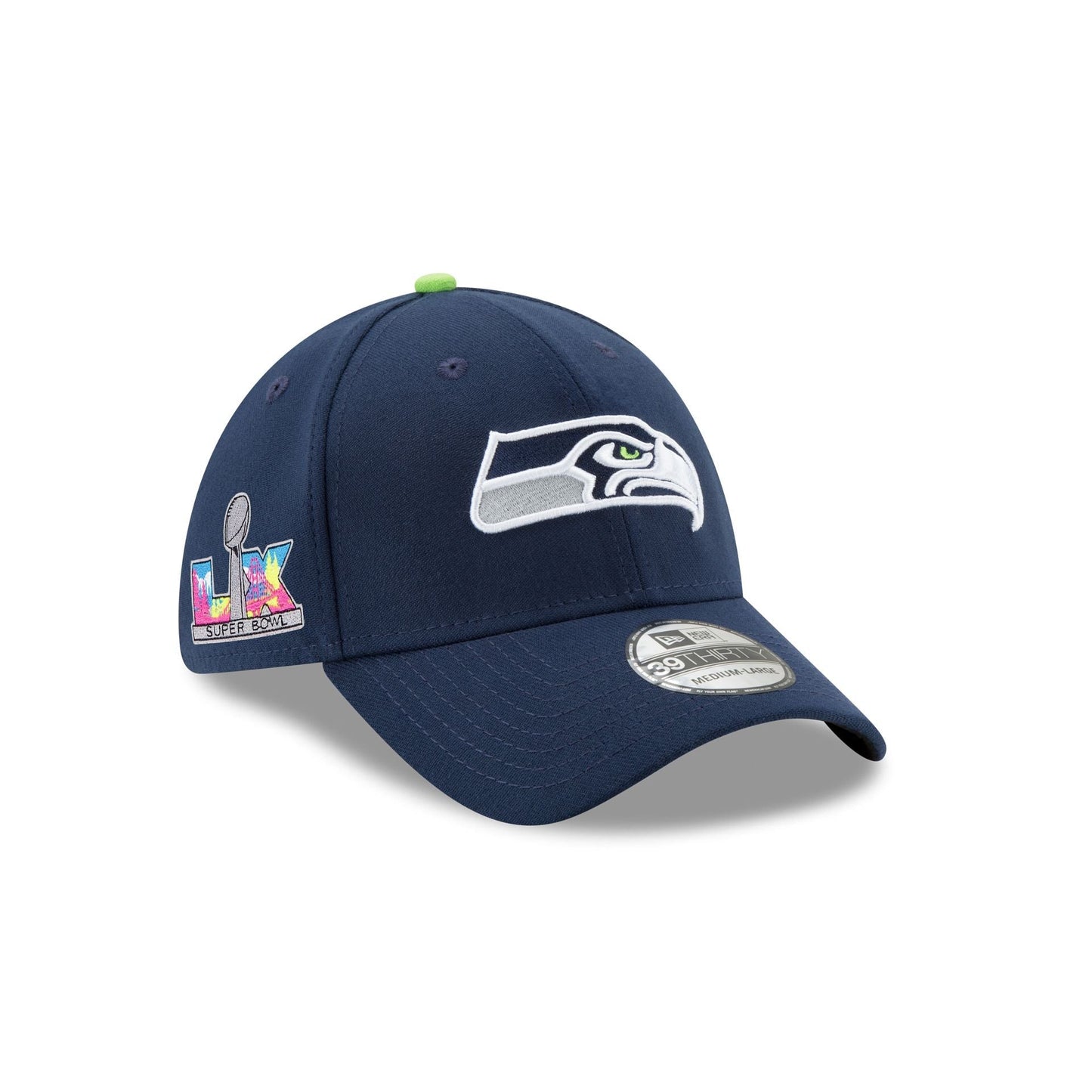 Seattle Seahawks Super Bowl LX Participation Sidepatch 39THIRTY Stretch Fit