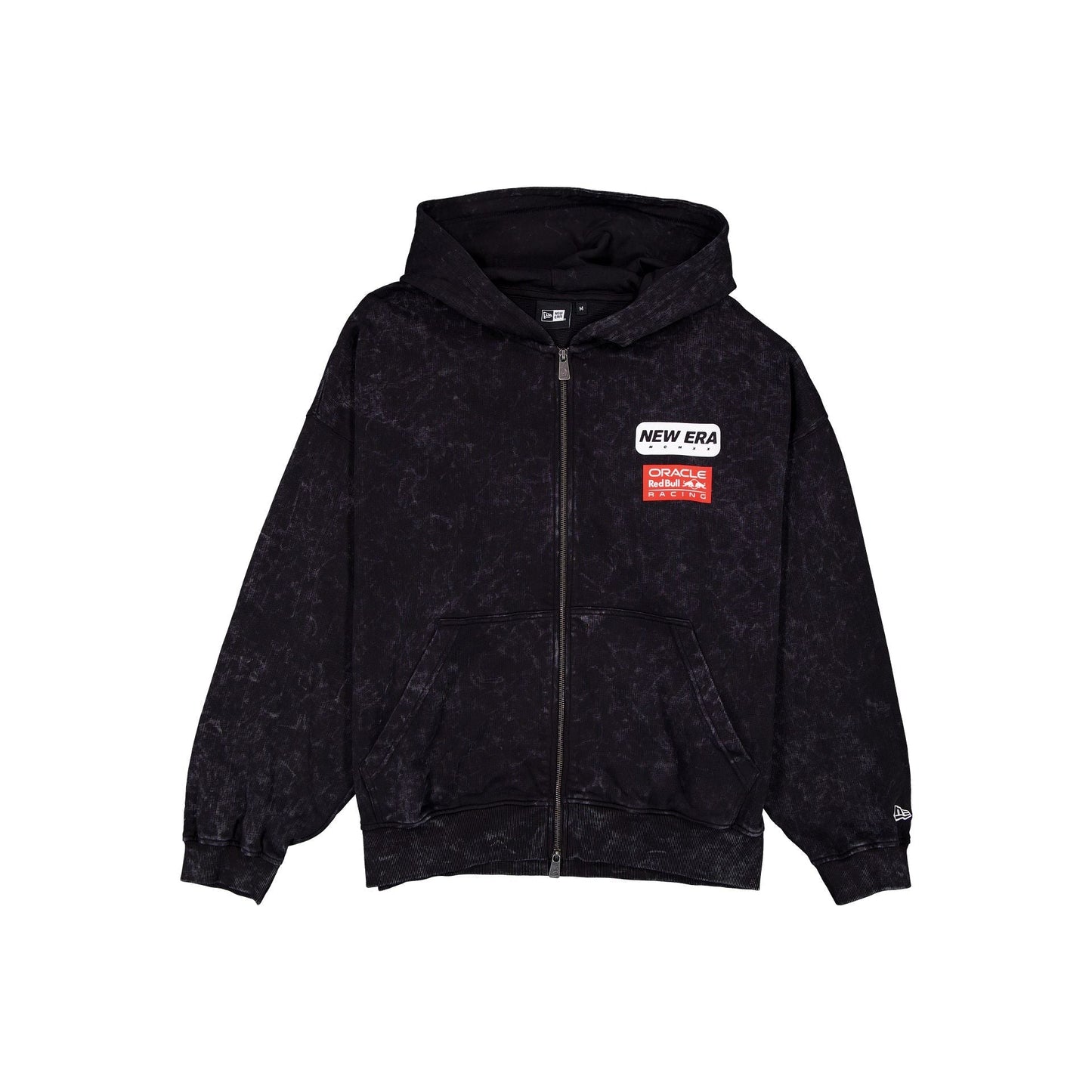Oracle Red Bull Racing Drop Shoulder Black Full-Zip Hoodie