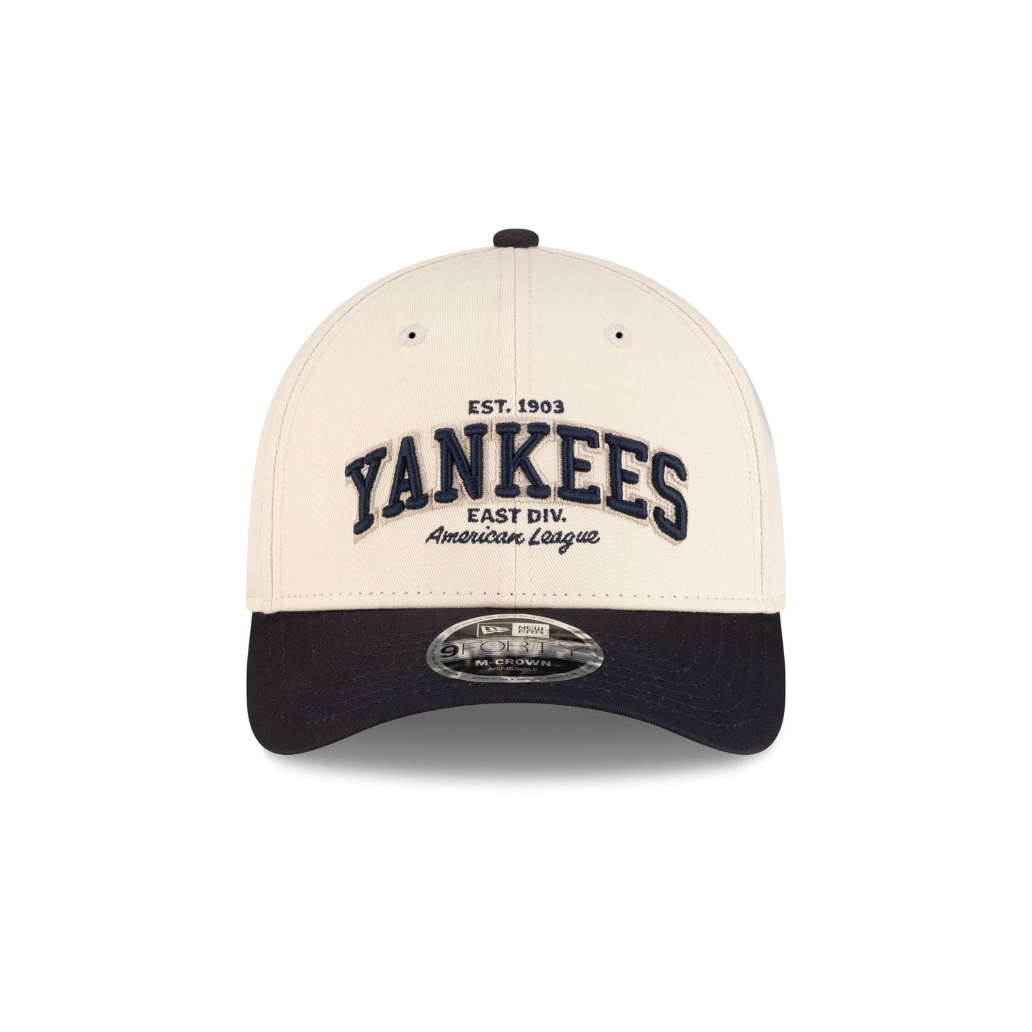 New York Yankees Wordmark Light Cream 9FORTY M-Crown Adjustable Hat