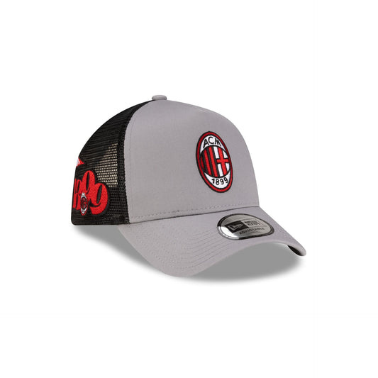 AC Milan Patch Gray 9FORTY A-Frame Trucker Hat