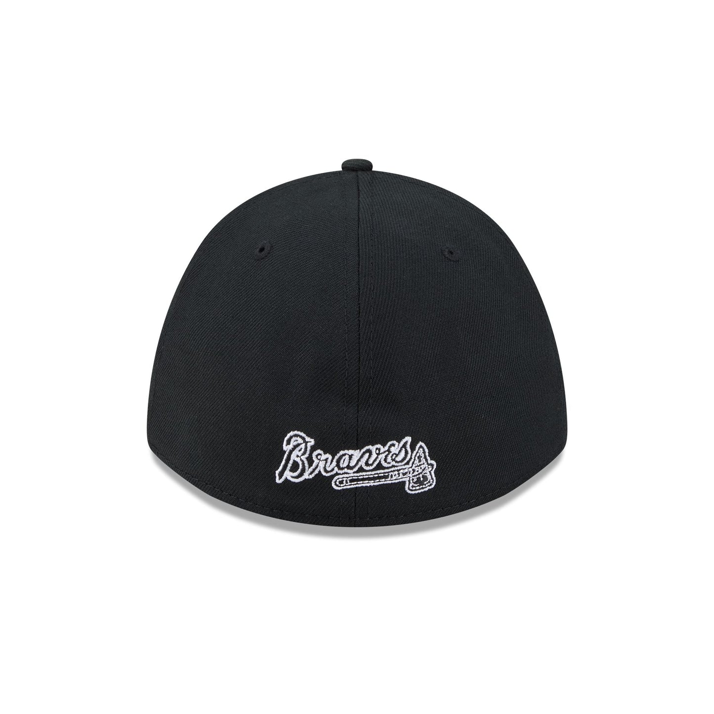 Atlanta Braves Black and White 39THIRTY M-Crown Stretch Fit Hat