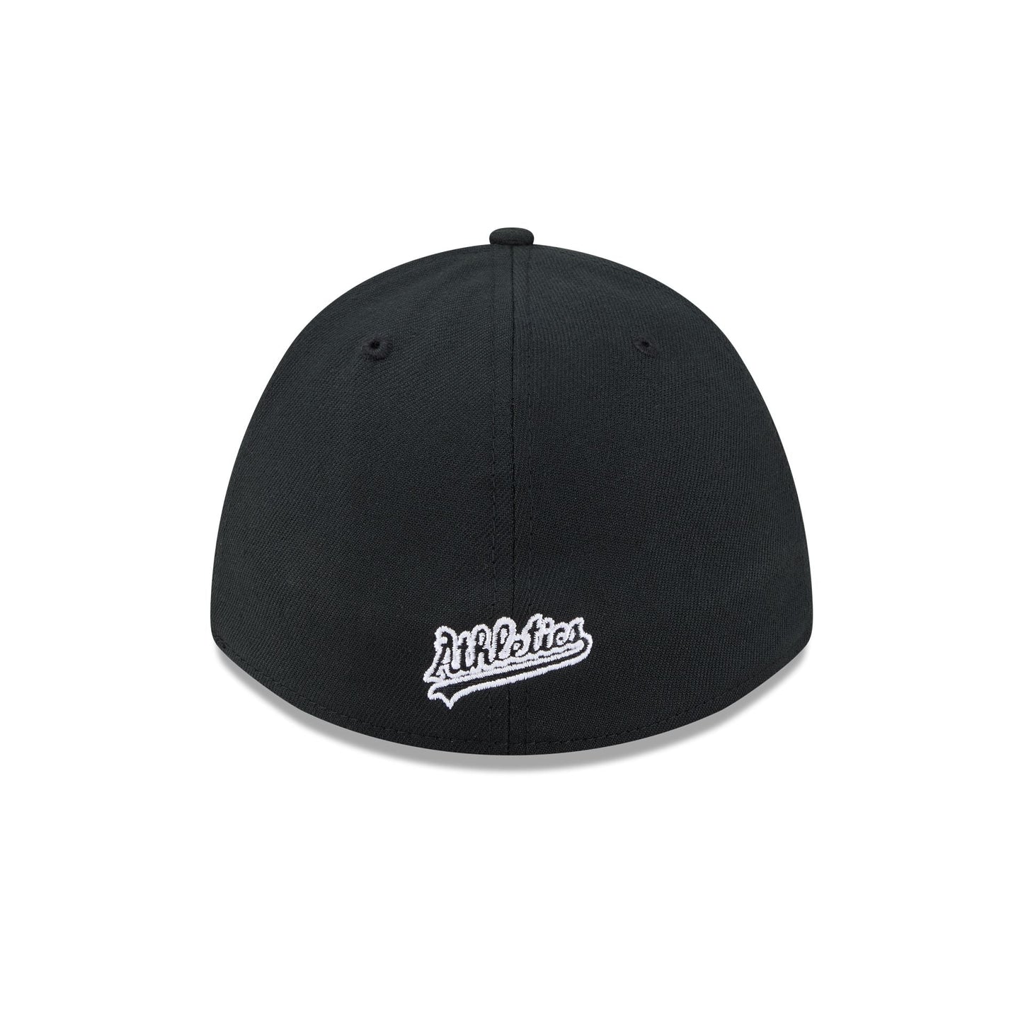 Athletics Black and White 39THIRTY M-Crown Stretch Fit Hat