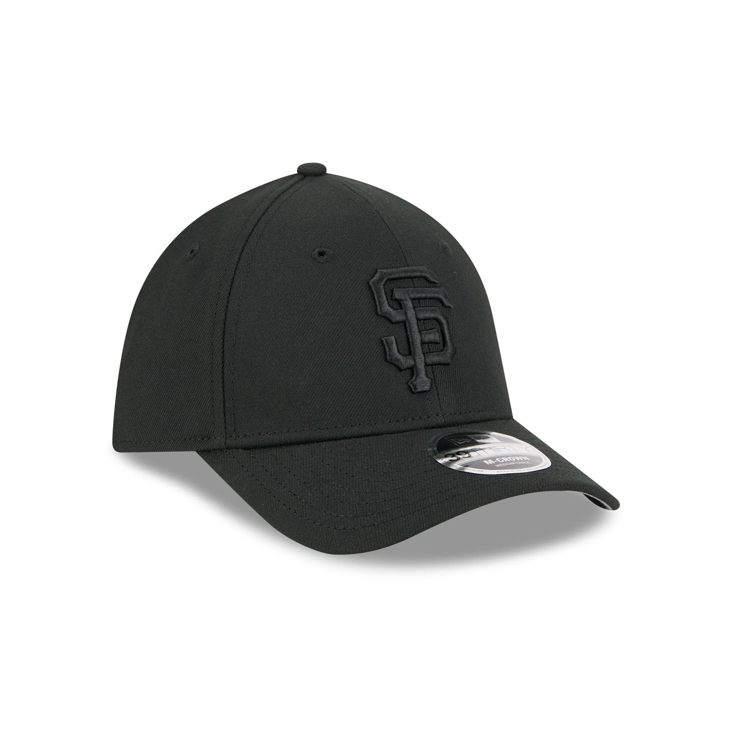 San Francisco Giants Black and White 39THIRTY M-Crown Stretch Fit Hat