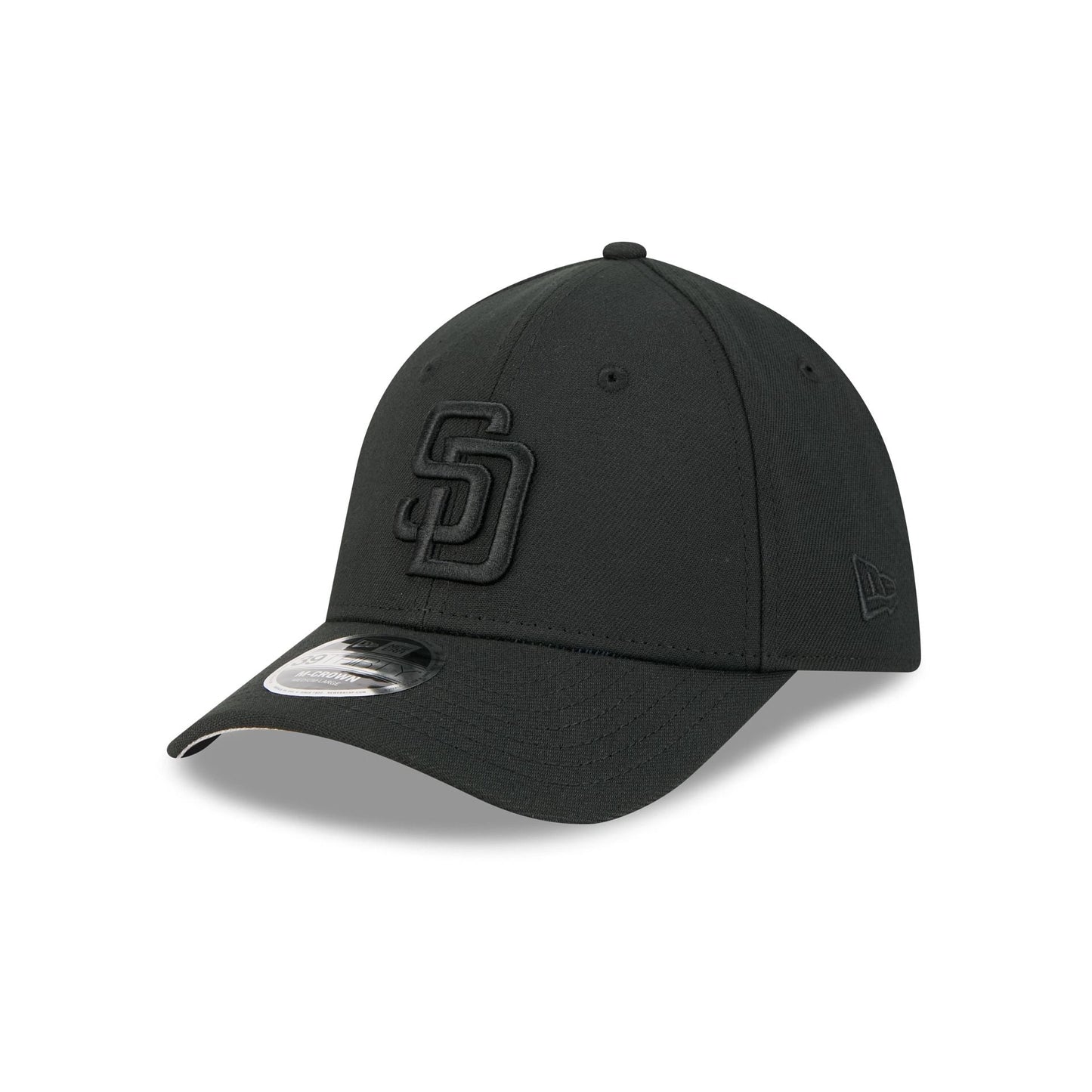 San Diego Padres Black and White 39THIRTY M-Crown Stretch Fit Hat