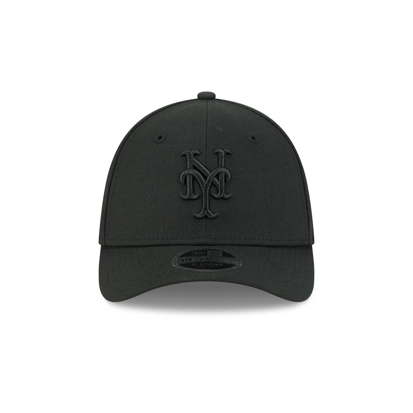New York Mets Black and White 39THIRTY M-Crown Stretch Fit Hat