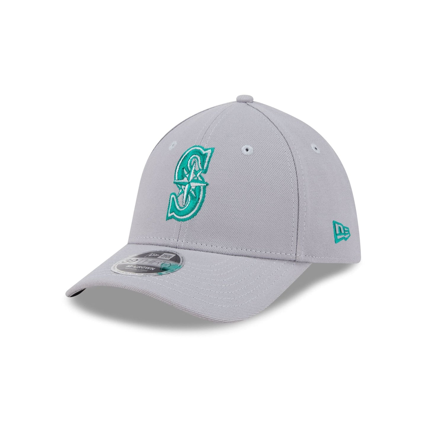 Seattle Mariners Gray 39THIRTY M-Crown Stretch Fit Hat