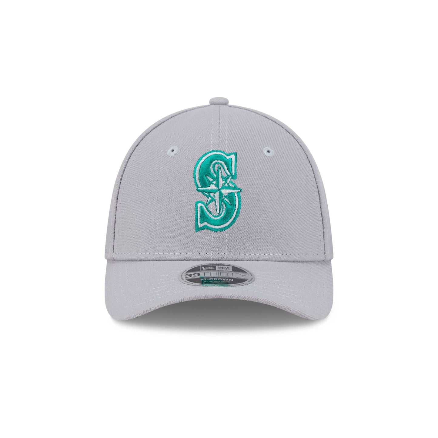 Seattle Mariners Gray 39THIRTY M-Crown Stretch Fit Hat