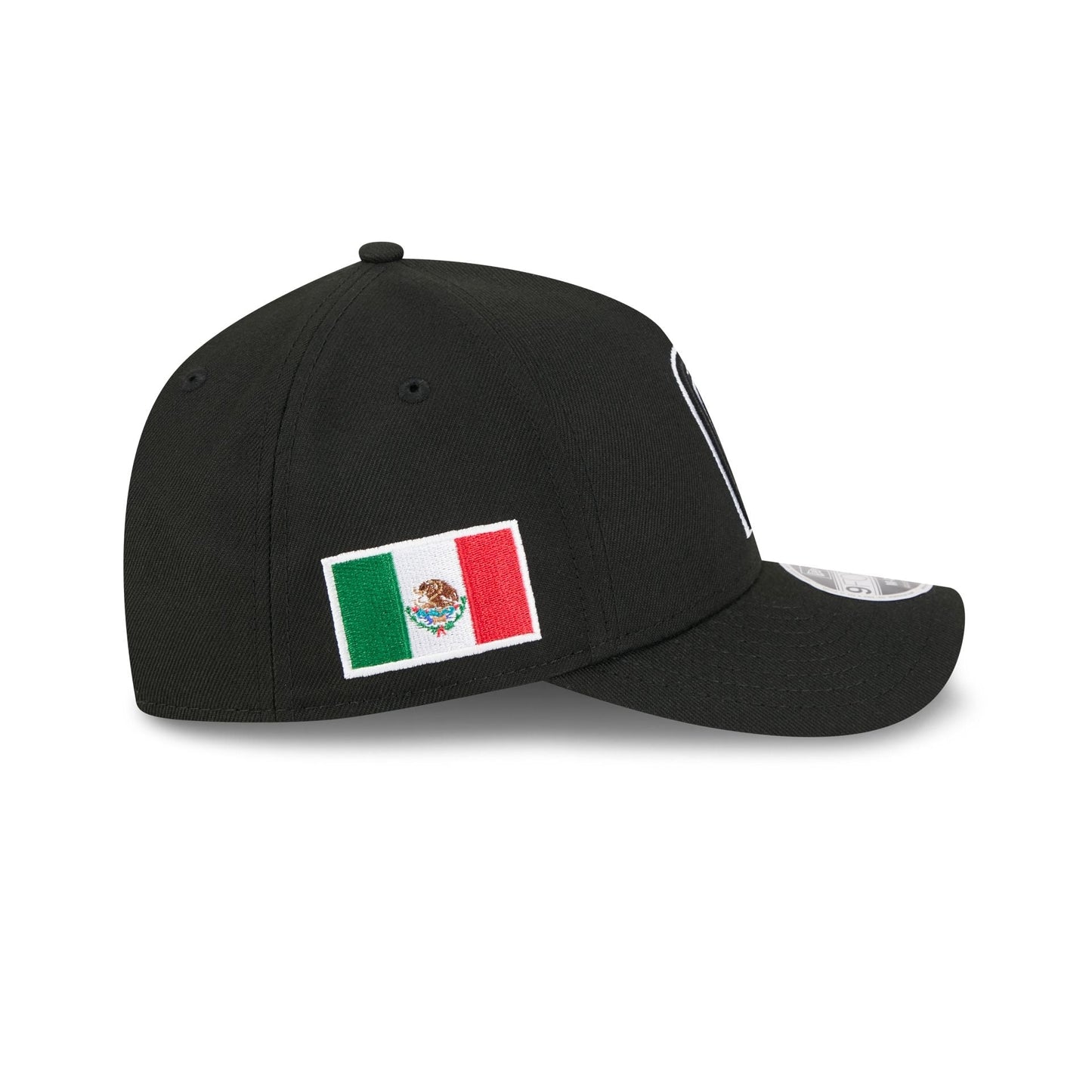 Mexico World Baseball Classic Black and White 9FORTY M-Crown A-Frame Snapback Hat