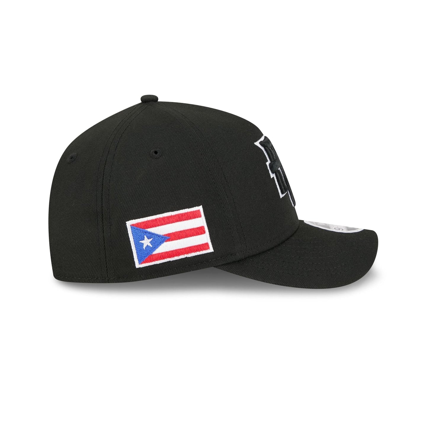 Puerto Rico World Baseball Classic Black and White 9FORTY M-Crown A-Frame Snapback Hat