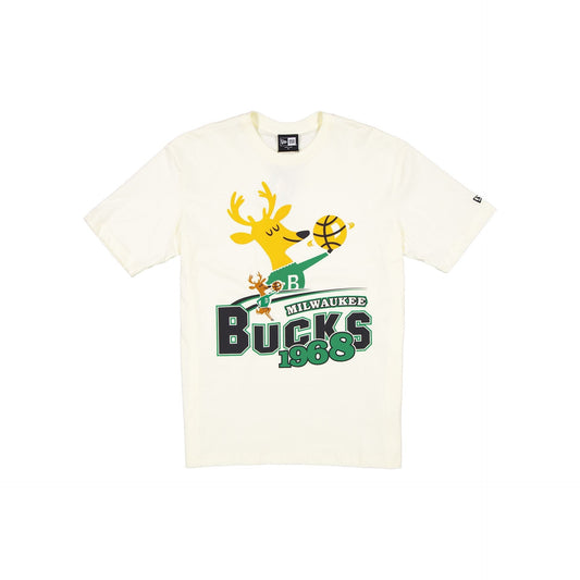 Milwaukee Bucks Retro Chrome White T-Shirt