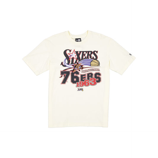 Philadelphia 76ers Retro Chrome White T-Shirt