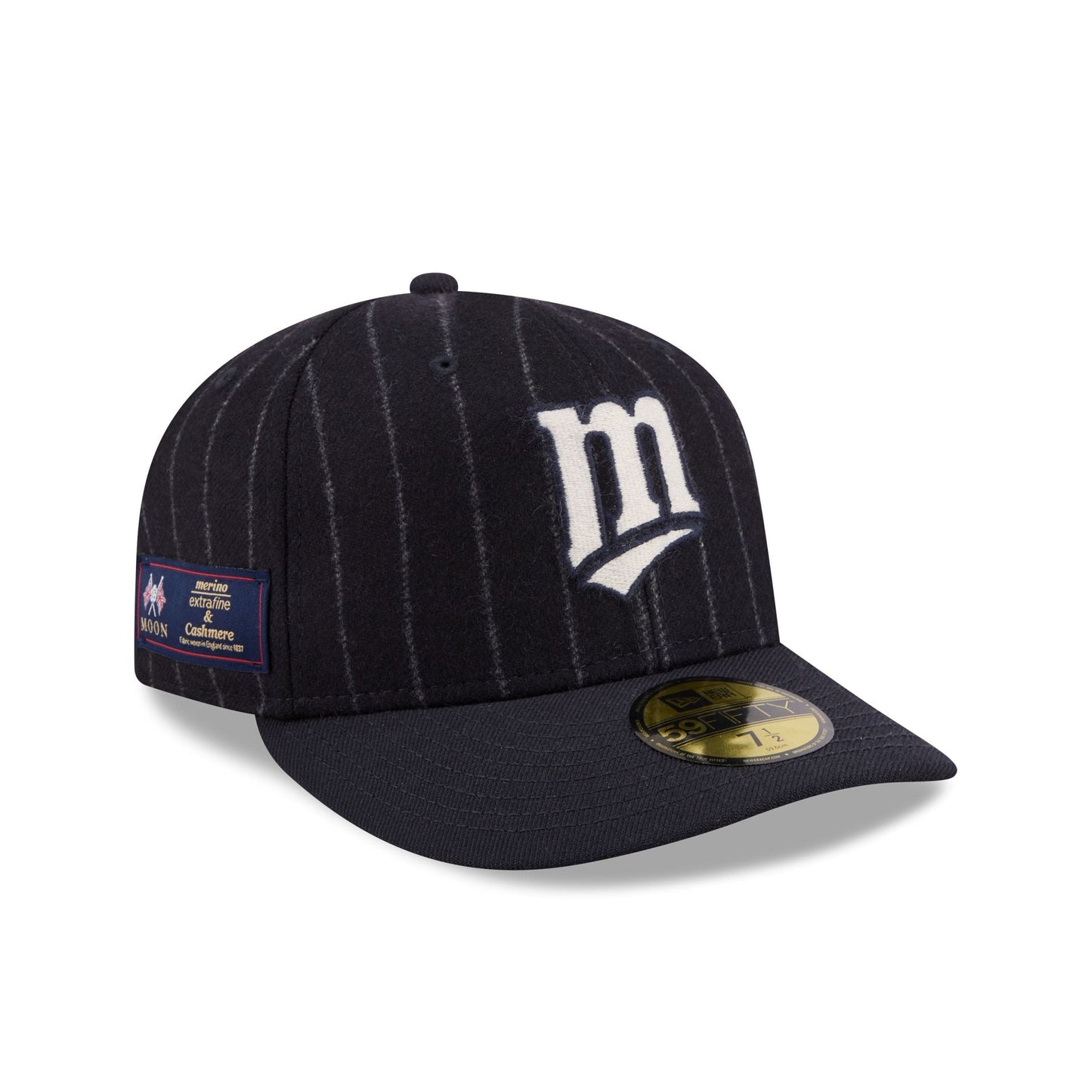 Minnesota Twins Pinstripe Merino & Cashmere Moon 59FIFTY Fitted Hat