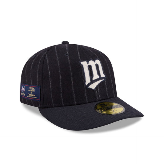 Minnesota Twins Pinstripe Merino & Cashmere Moon 59FIFTY Fitted Hat