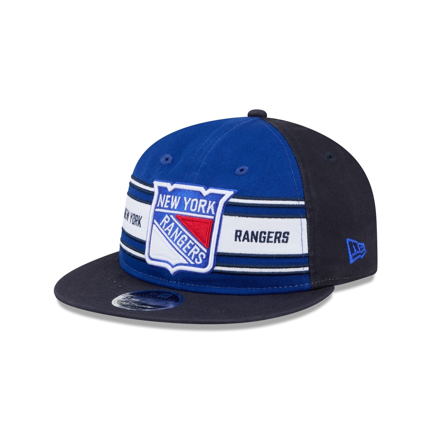 New York Rangers Team Stripes Retro Crown 9FIFTY Snapback Hat