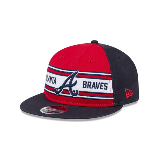 Atlanta Braves Team Stripes Retro Crown 9FIFTY Snapback Hat