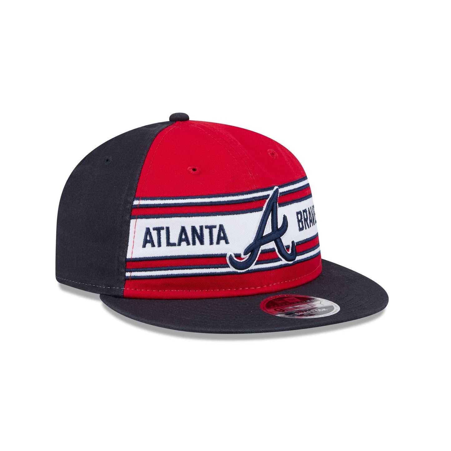 Atlanta Braves Team Stripes Retro Crown 9FIFTY Snapback Hat