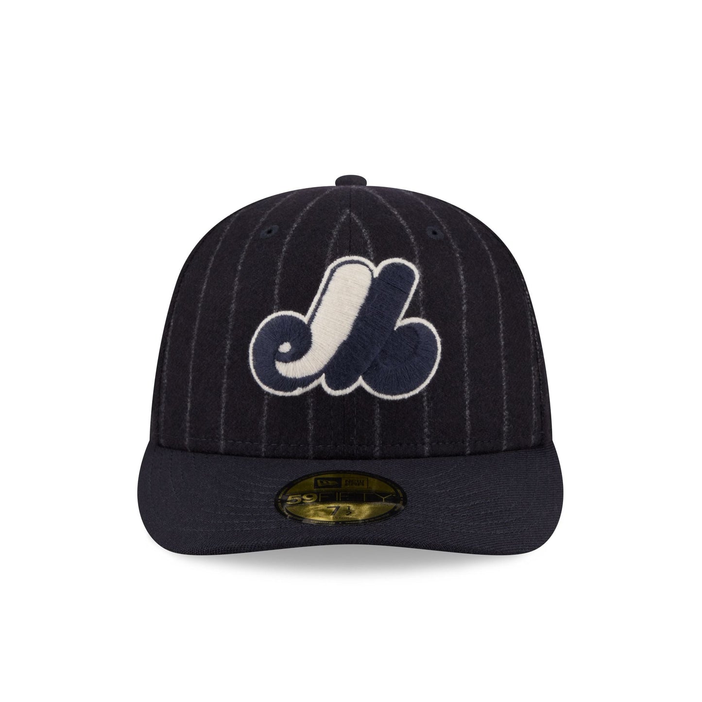 Montreal Expos Pinstripe Merino & Cashmere Moon 59FIFTY Fitted Hat