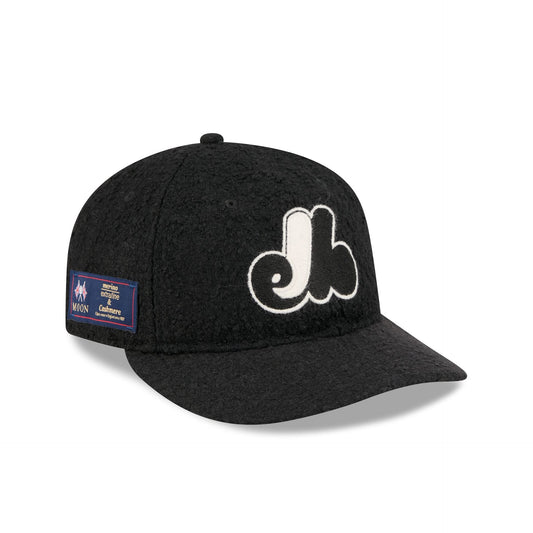 Montreal Expos Navy Merino & Cashmere Moon Retro Crown 9FIFTY Adjustable Hat