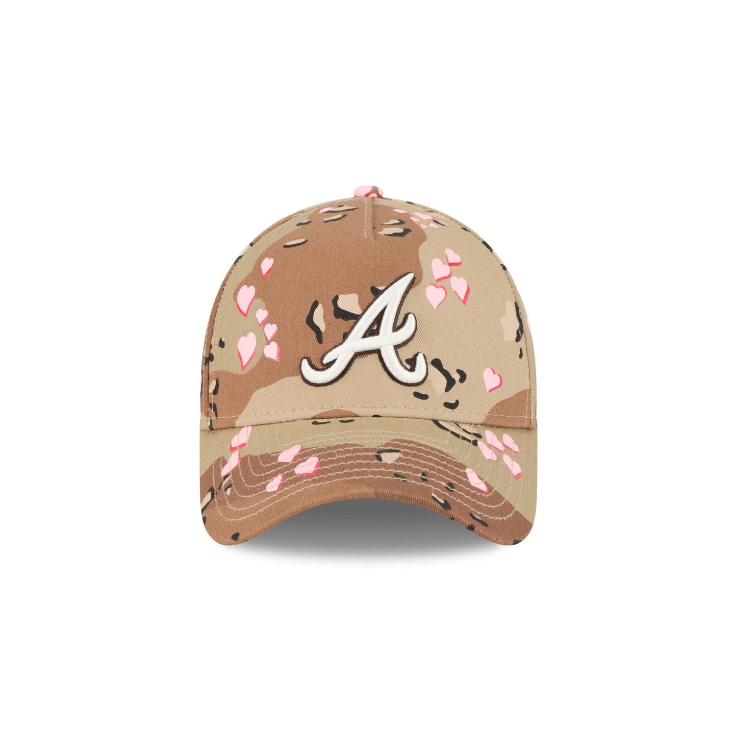 Atlanta Braves Camo Hearts 9FORTY A-Frame Snapback Hat