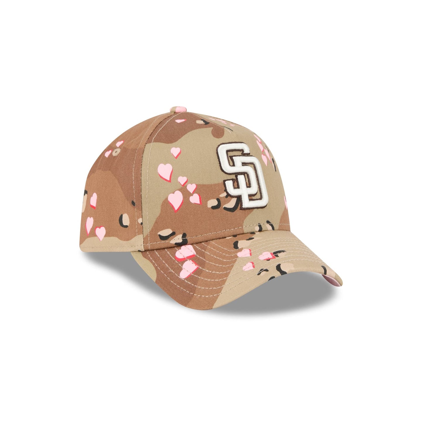 San Diego Padres Camo Hearts 9FORTY A-Frame Snapback Hat