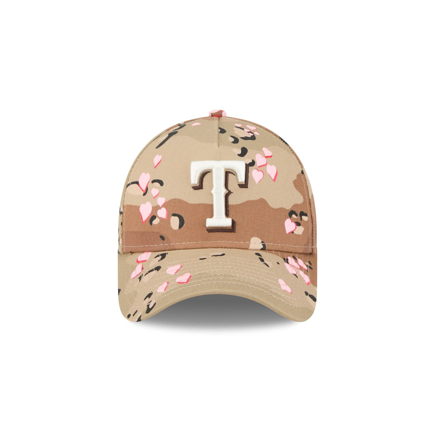 Texas Rangers Camo Hearts 9FORTY A-Frame Snapback Hat