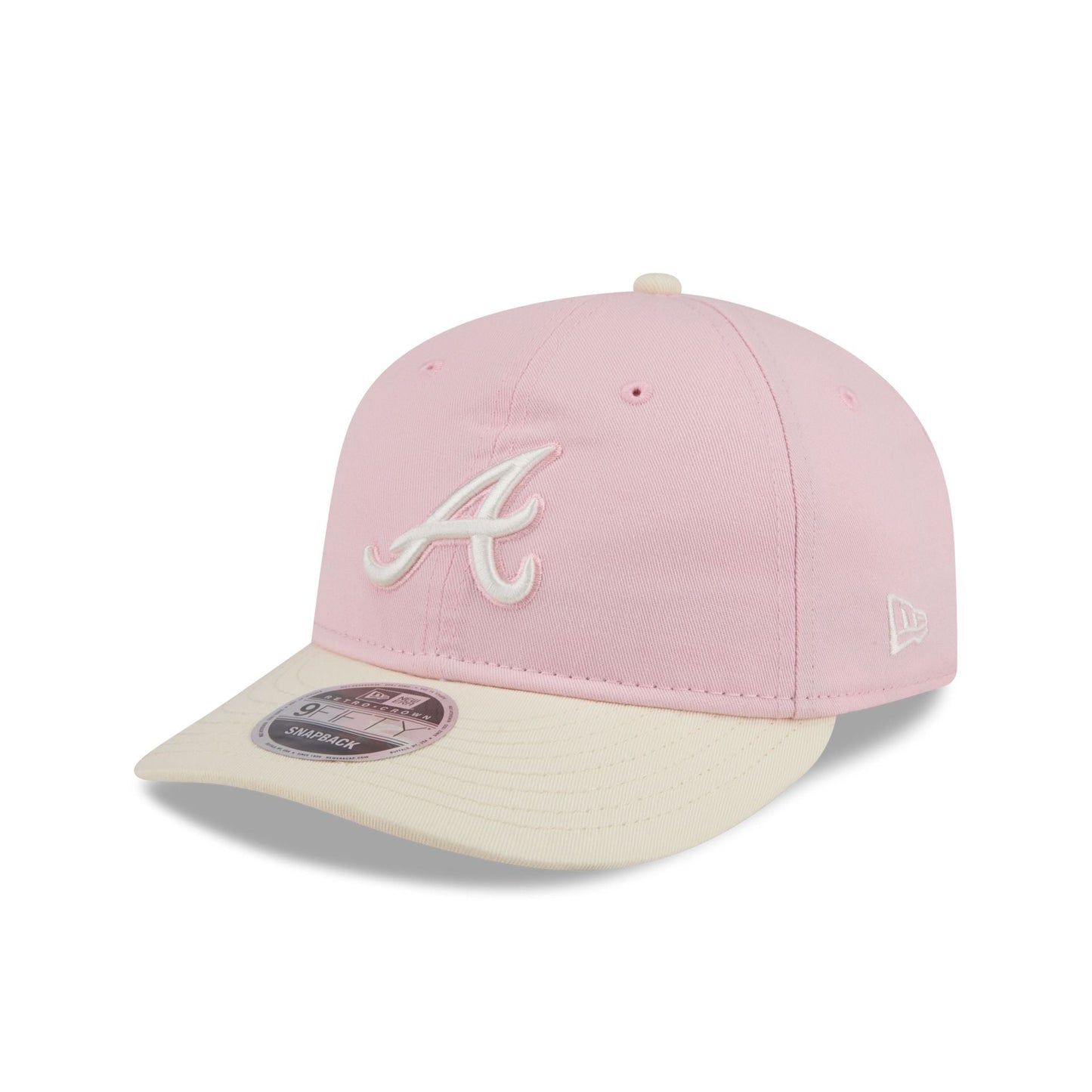 Atlanta Braves Light Pink Retro Crown 9FIFTY Snapback Hat