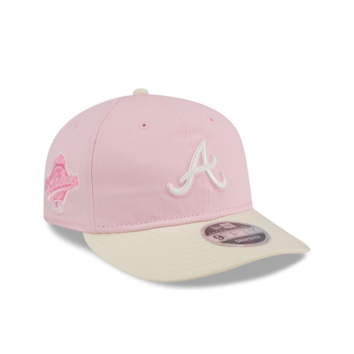 Atlanta Braves Light Pink Retro Crown 9FIFTY Snapback Hat