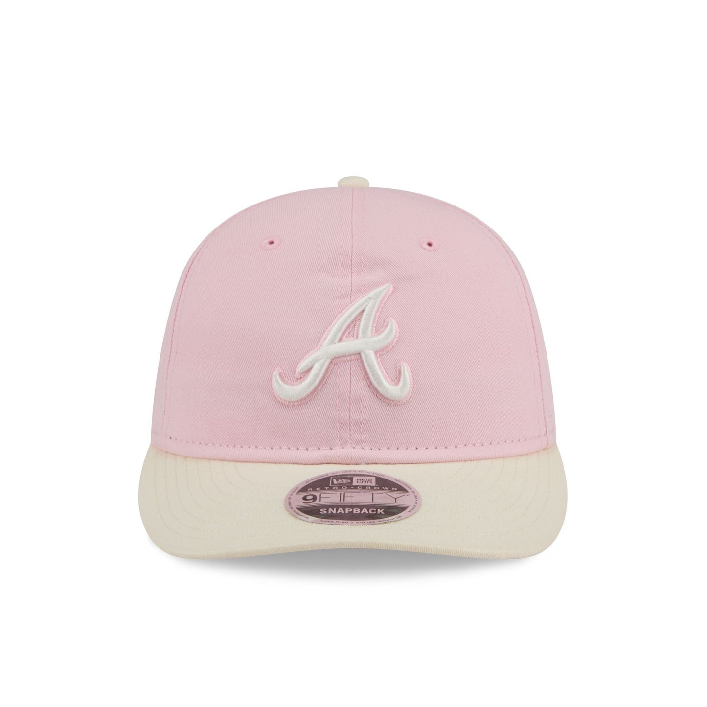 Atlanta Braves Light Pink Retro Crown 9FIFTY Snapback Hat