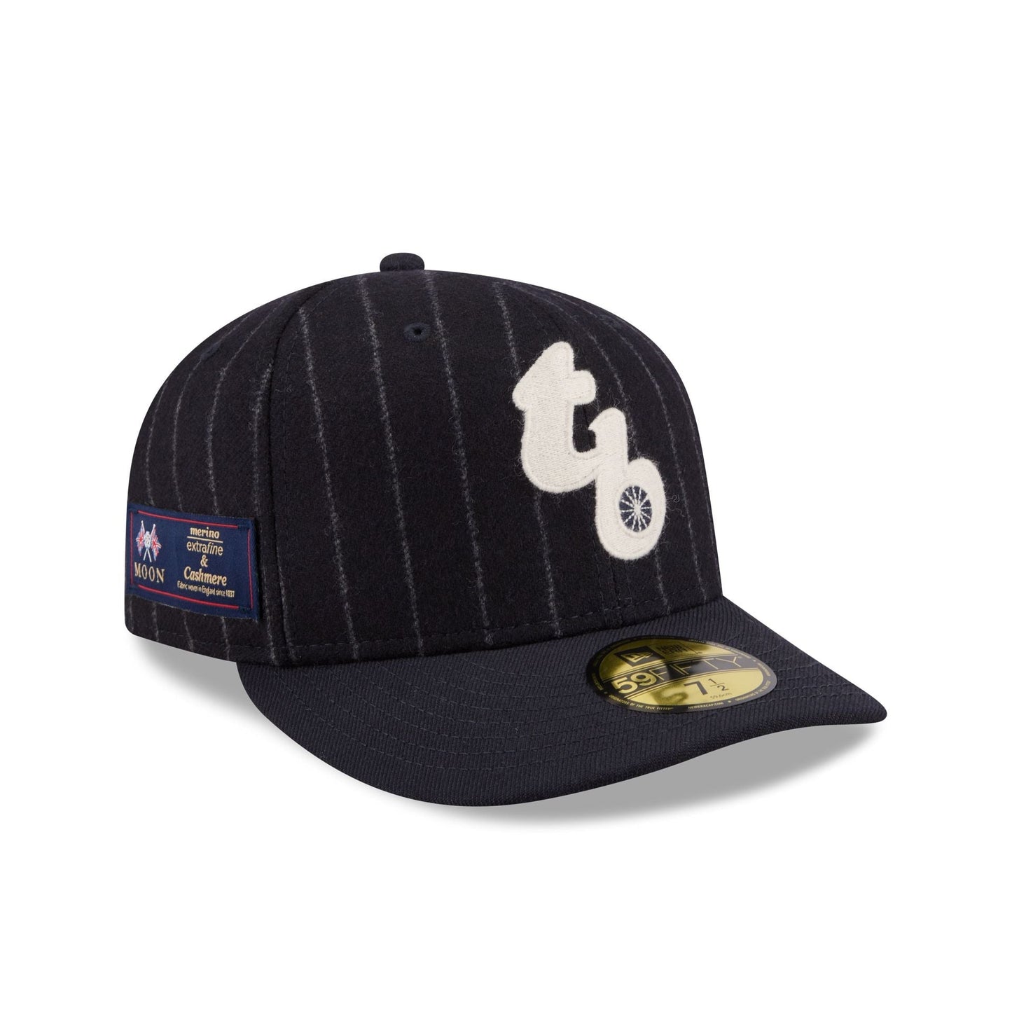 Tampa Bay Rays Pinstripe Merino & Cashmere Moon 59FIFTY Fitted Hat