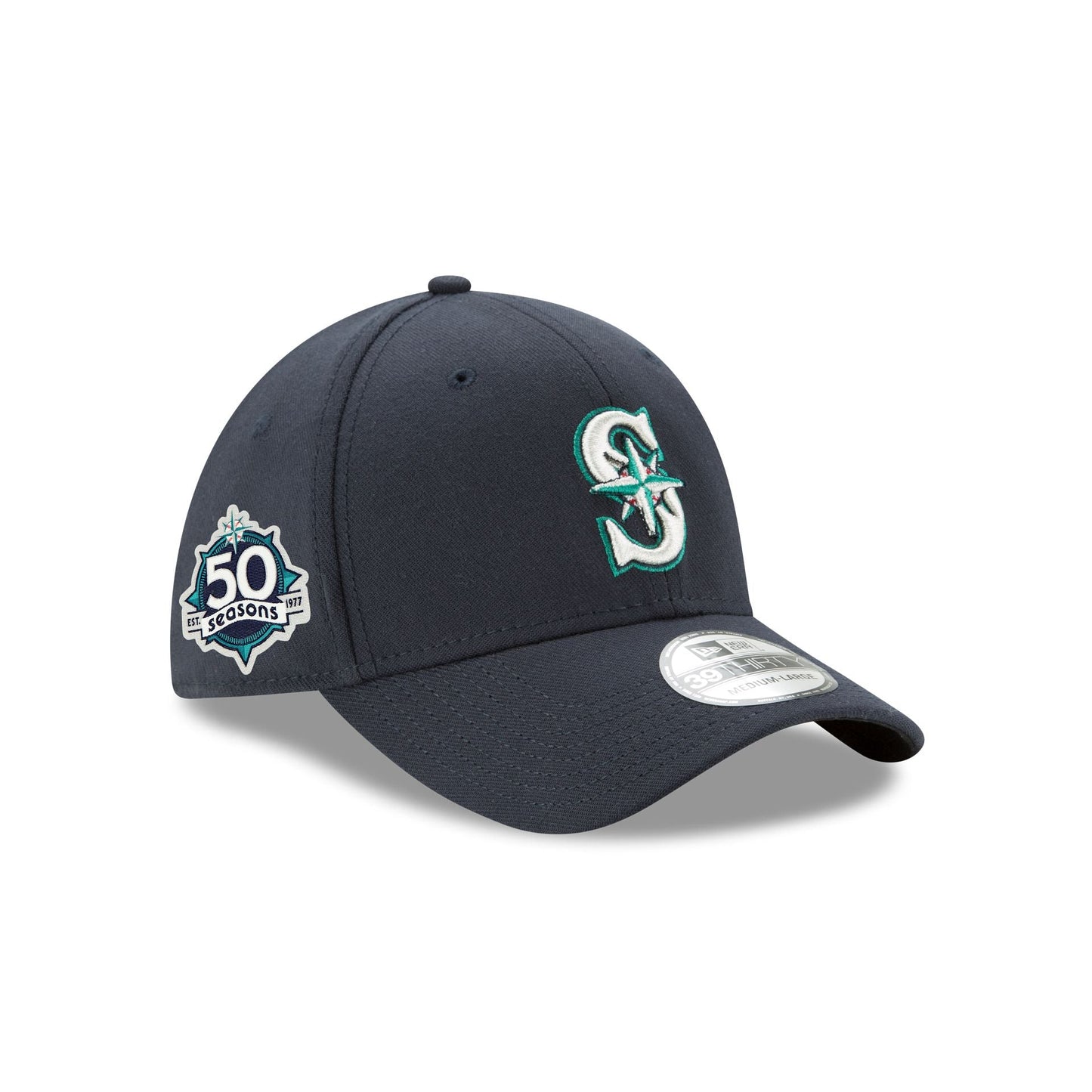 Seattle Mariners 50th Anniversary 39THIRTY Stretch Fit Hat