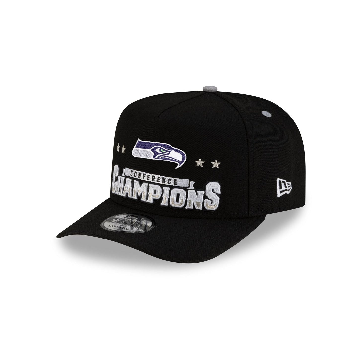 Seattle Seahawks 2025-2026 Conference Champions Locker Room 9FIFTY A-Frame Snapback Hat