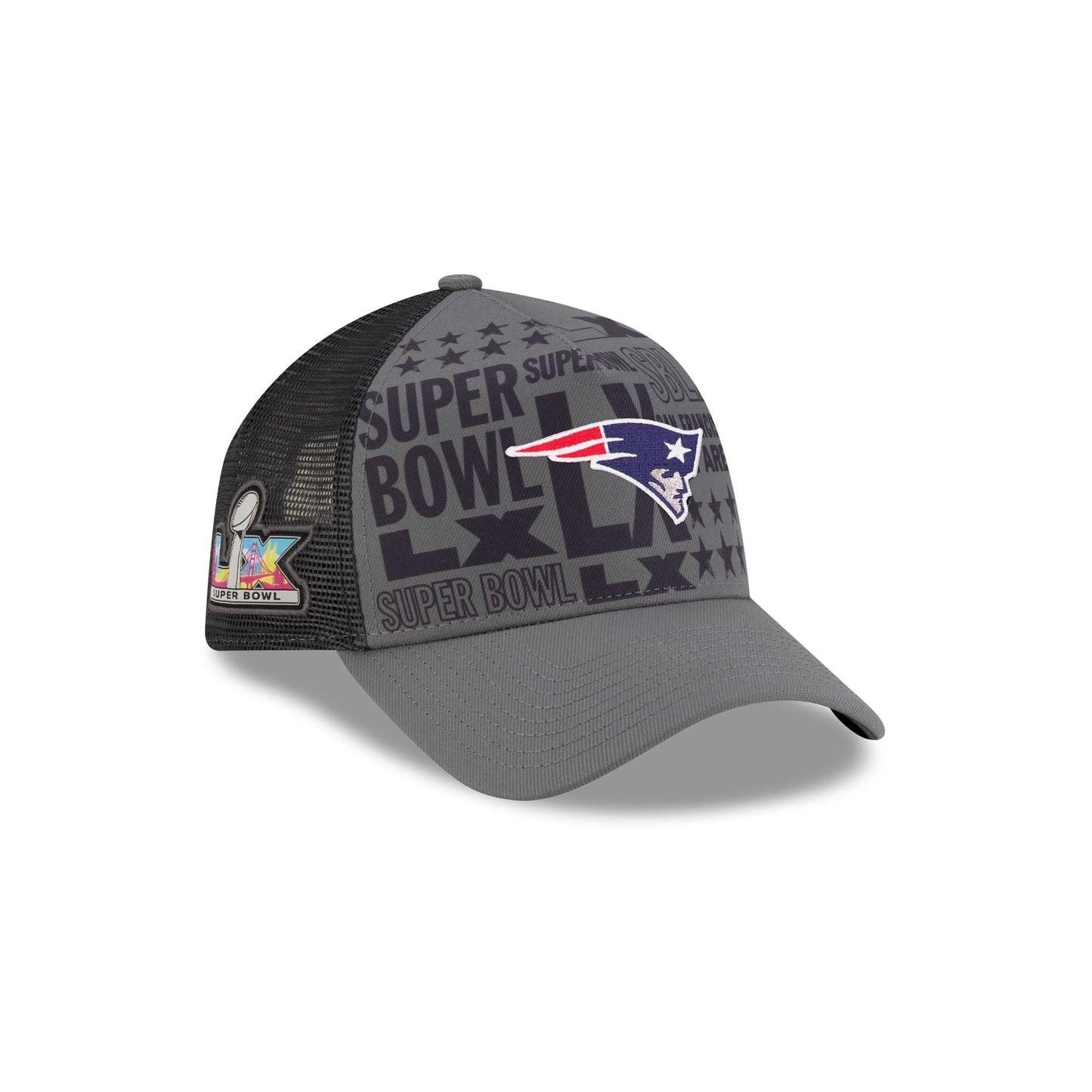 New England Patriots Super Bowl LX Participation 9FORTY A-Frame Trucker Hat