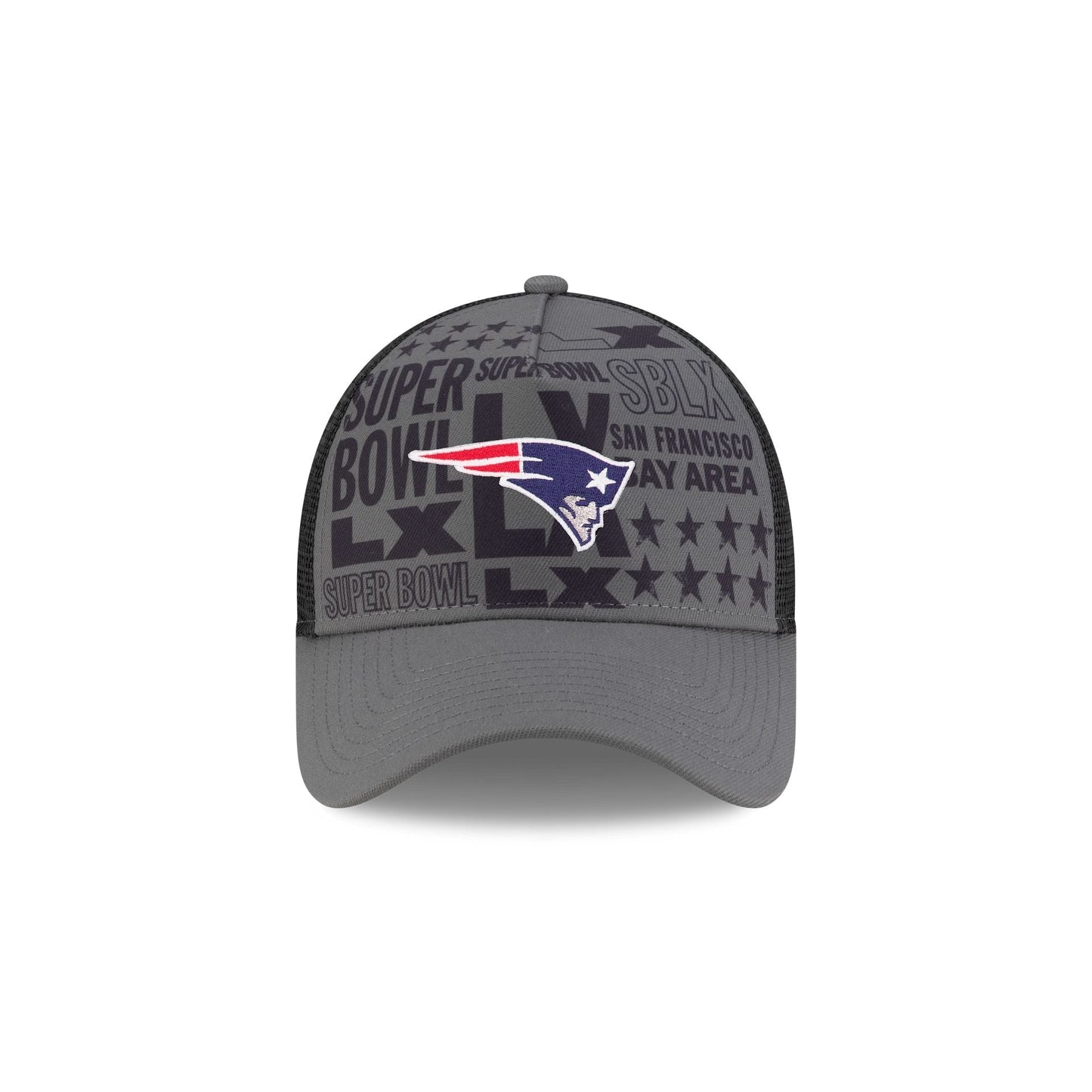 New England Patriots Super Bowl LX Participation 9FORTY A-Frame Trucker Hat