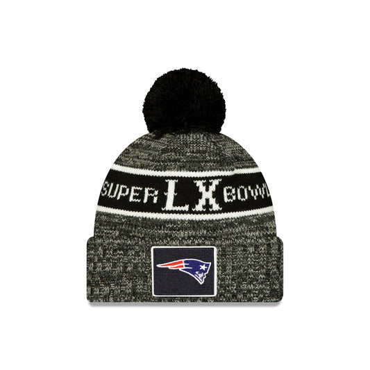 New England Patriots Super Bowl LX Participation Pom Knit Hat