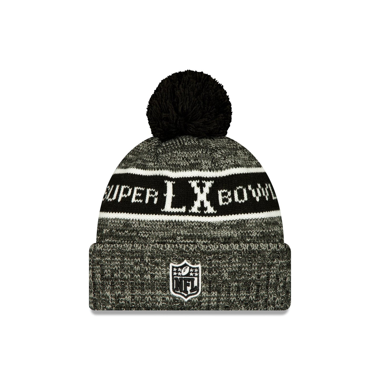 New England Patriots Super Bowl LX Participation Pom Knit Hat