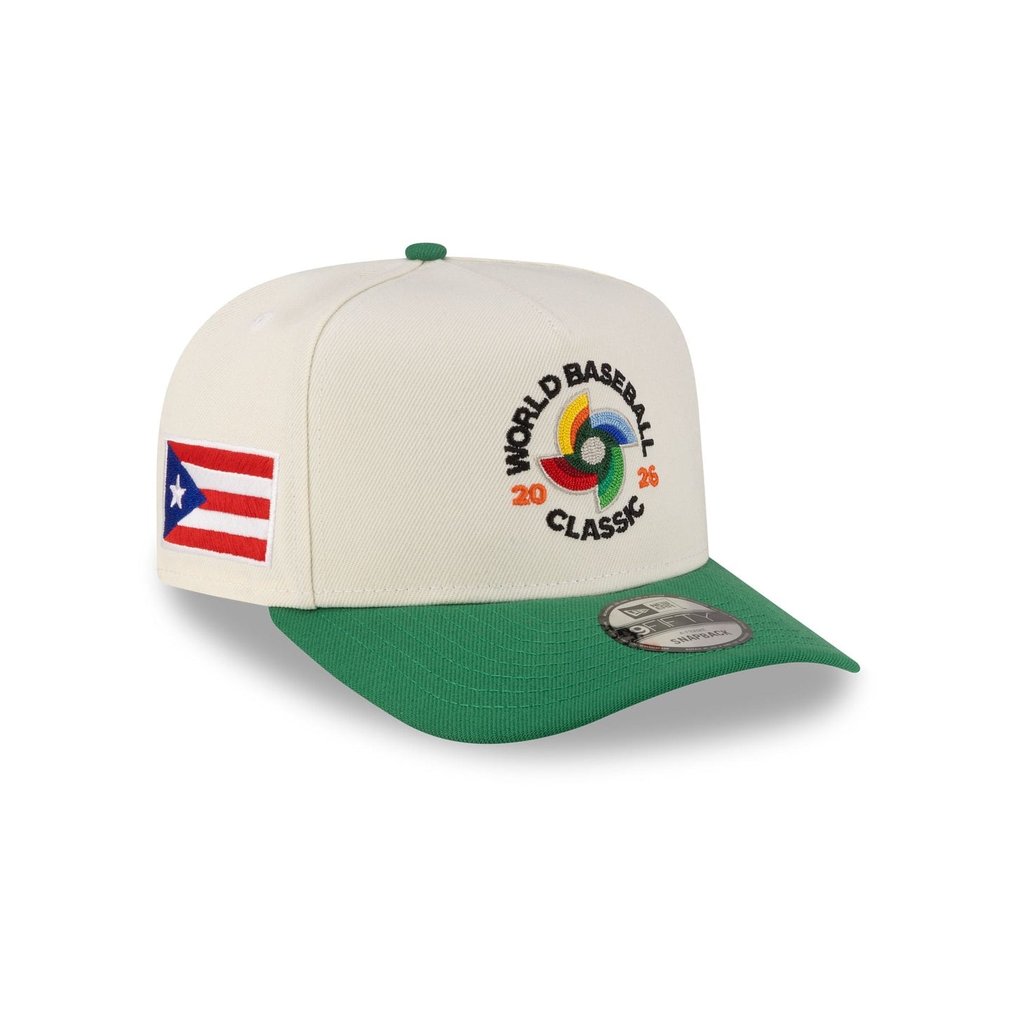 Puerto Rico 2026 World Baseball Classic Chrome White 9FIFTY A-Frame Snapback Hat