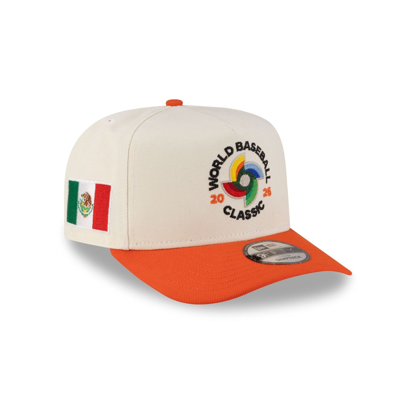 Mexico 2026 World Baseball Classic Chrome White 9FIFTY A-Frame Snapback Hat