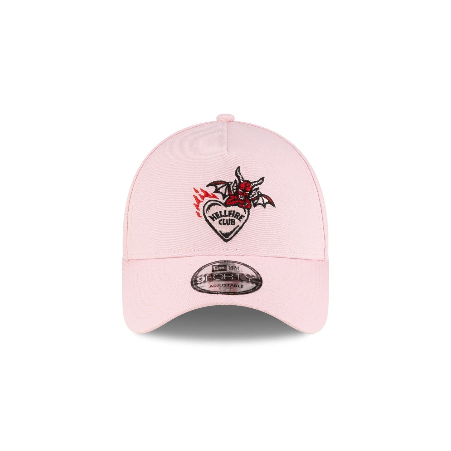 Stranger Things Hellfire Club Pink 9FORTY A-Frame Snapback Hat