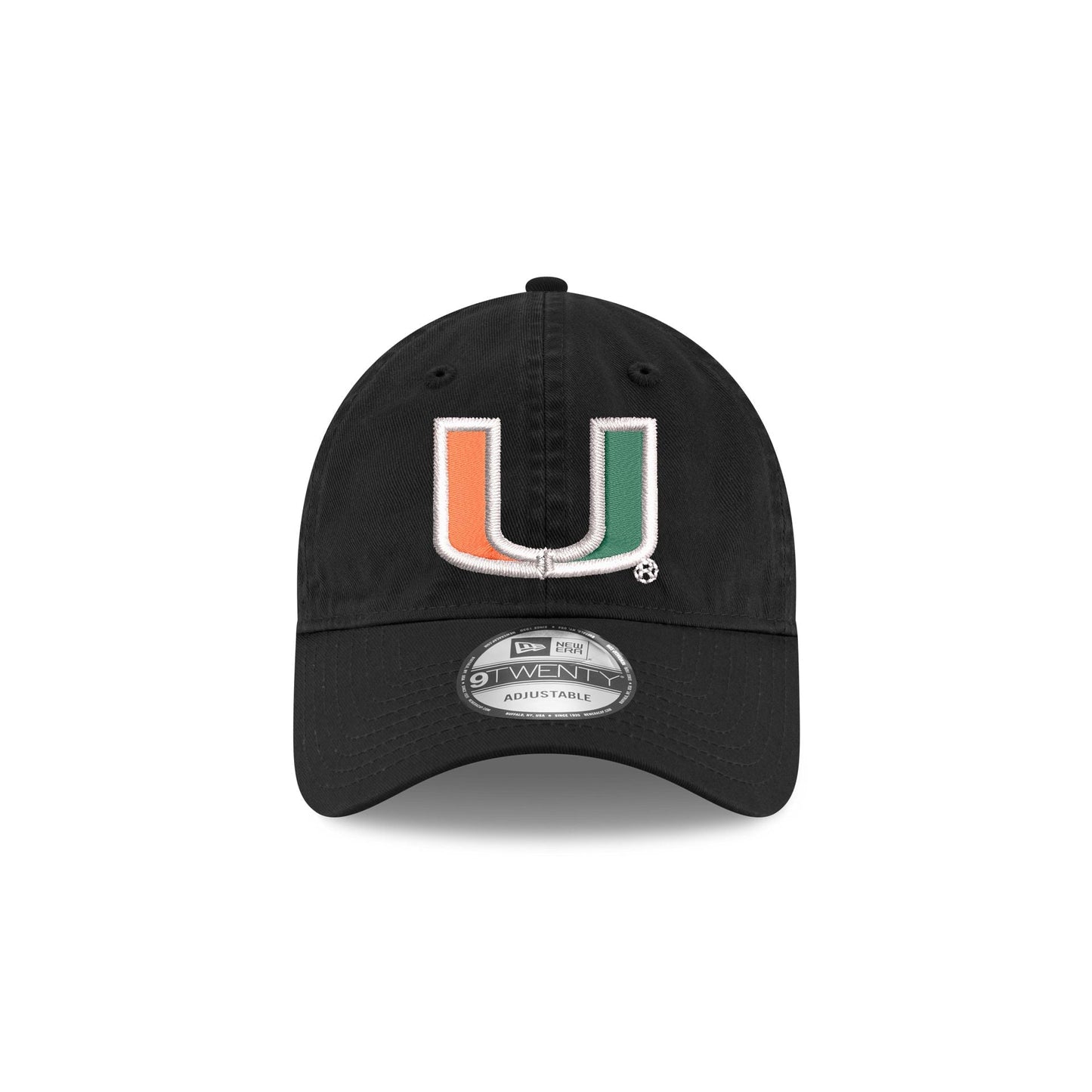 Miami Hurricanes Black 9TWENTY Adjustable Hat